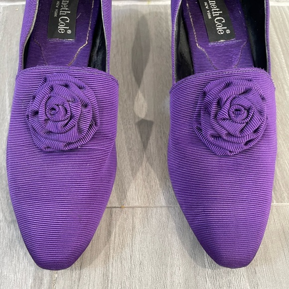 Vintage Kenneth Cole Purple Heels - Size 8 - purple Rose - 80s - Picture 4 of 12